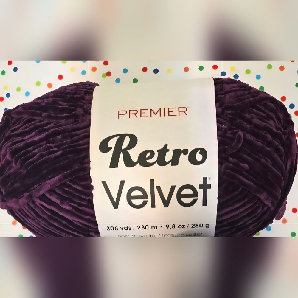 Premier Retro Velvet Yarn - Rich Purple